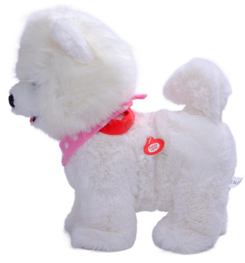 PIESEK INTERAKTYWNY CHODZĄCY PIES CHODZI SZCZEKA MERDA LIŻE REAGUJE NA DOTYK