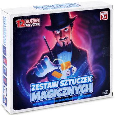 ZESTAW SZTUCZEK MAGICZNYCH 12 SZTUCZEK DLA DZIECI TRIKI REKWIZYTY ARTYK