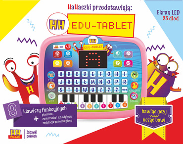 TABLET LAPTOP EDUKACYJNY DOTYKOWY dla dzieci LCD MÓWI PL PIANINKO NIEBIESKI