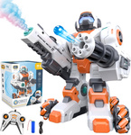 ROBOT ZDALNIE STEROWANY JEŻDZI STRZELA KULKAMI GENERUJE PARĘ