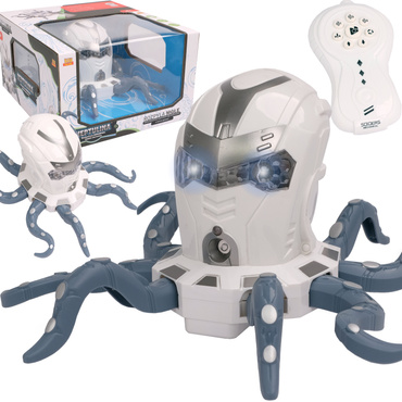 DUŻA ośmiornica ZDALNIE STEROWANA ROZPYLA MGŁĘ LED PILOT Robot R/C NEPTULINA