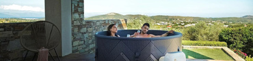 DUŻE SPA OGRODOWE basen z HYDROMASAŻEM Dmuchane OZON WIFI MONO MAX 8 osób W-FI
