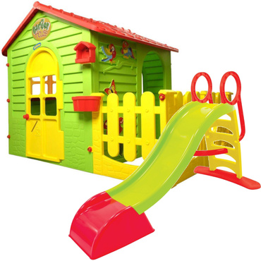 DOMEK + ZJEŻDŻALNIA 12603 + MOCHTOYS PLAC ZABAW
