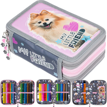 PIÓRNIK POTRÓJNY Z WYPOSAŻENIEM PC-05 SWEET POMERANIAN MY LITTLE FRIEND