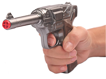 METALOWY PISTOLET POLICE NA KAPISZONY Dyski 2403 GONHER 125/0