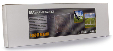 ZESTAW DUŻA CZARNA METALOWA BRAMKA PIŁKARSKA Z SIATKĄ 213x150 cm + MATA CELNOŚCIOWA