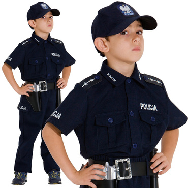 STRÓJ Polski POLICJANT Kostium Karnawałowy r152 cm