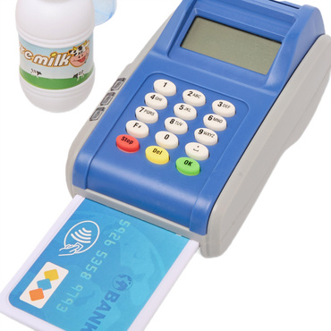 SUPERMARKET TERMINAL PŁATNICZY DLA DZIECI CZYTNIK KART SKLEP zestaw