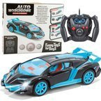 AUTO WYŚCIGOWE STEROWANE RC KIEROWNICA + PEDAŁY NIEBIESKIE
