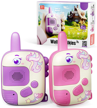 WALKIE TALKIE KRÓTKOFALÓWKI JEDNOROŻEC DLA 2 OSÓB ZASIĘG 500m