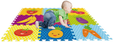 MATA PIANKOWA EVA 86x86 PUZZLE DYWAN OWOCE 9el
