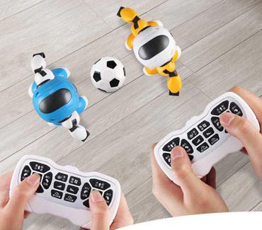2 ROBOT ZDALNIE STEROWANE GRAJĄCE W PIŁKĘ CHODZĄCE PILOT KNABO FOOTBALL