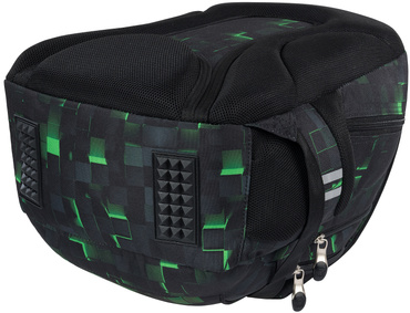 ST.RIGHT PLECAK SZKOLNY 3-KOMOROWY TORNISTER KLASA 1-3 DLA GRACZA BP-26 GREEN GAME