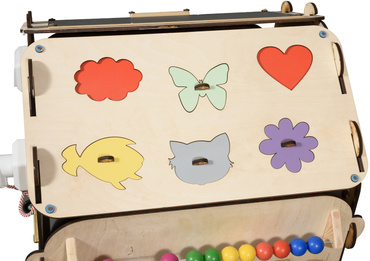 DOMEK MANIPULACYJNY SENSORYCZNY MONTESSORI TABLICA