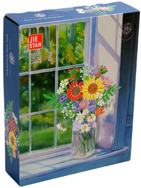 KLOCKI konstrukcyjne KWIATY ZESTAW BUKIET KWIATÓW 976 el. kwiatki