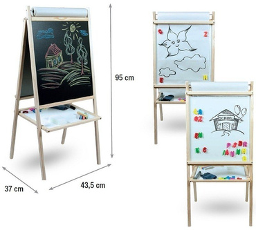 TABLICA 4w1 MAGNETYCZNA + KREDOWA + PAPIER GRATISY
