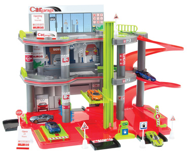  GARAŻ DLA DZIECI PARKING 3 POZIOMY TOR ZJAZDOWY WINDA STACJA + AUTO MOCHTOYS