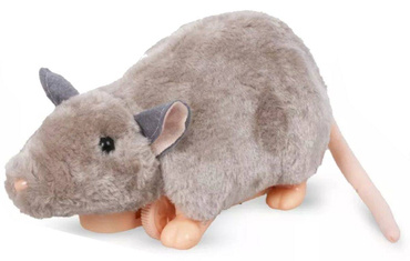 DUŻA MYSZ ZDALNIE STEROWANA na pilota PLUSZOWA INTERAKTYWNA Myszka 30cm + SZCZOTKA DO PIELĘGNACJI