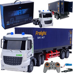 TIR DUŻA CIĘŻARÓWKA W WALIZCE ZDALNIE STEROWANA 52cm EFEKTY ŚWIATŁO DŹWIĘK USB