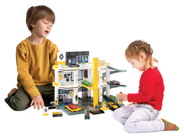 RENAULT GARAŻ DLA DZIECI PARKING 3 POZIOMY TOR ZJAZDOWY WINDA STACJA + AUTO MOCHTOYS