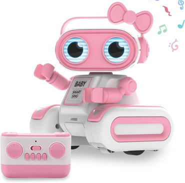 ROBOT ZDALNIE STEROWANY R/C NAGRYWA ODTWARZA TAŃCZY ŚPIEWA ŚWIATŁO LED USB Różowy