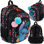 PLECAK TORNISTER SZKOLNY 4-KOMOROWY BPL-58 STITCH BLACK ALOHA