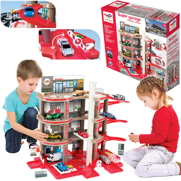 TOTAL GARAŻ DLA DZIECI PARKING 4 POZIOMY TOR zjazdowy WINDA STACJA MOCHTOYS