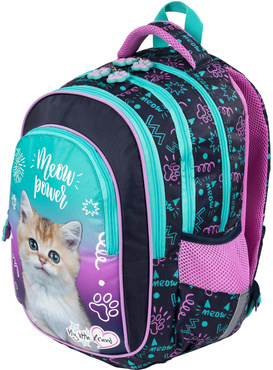 PLECAK TORNISTER SZKOLNY 4-KOMOROWY KOTEK MY LITTLE FRIEND BPL-58 KITTY PARTY