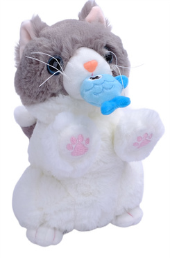 KOTEK INTERAKTYWNY Z RYBKĄ reaguje na dotyk NAGRYWA dźwięki