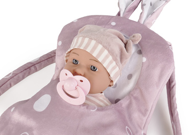 LALKA BOBAS NOSIDEŁKO PLECAK z uszami SMOCZEK łóżeczko plecaczek