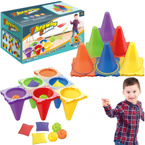 ZESTAW RZUCANIE DO CELU DLA DZIECI GRY 3w1 RZUT OBRĘCZĄ WORECZKIEM PIŁECZKĄ