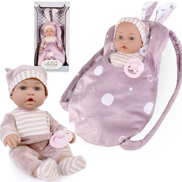 LALKA BOBAS NOSIDEŁKO PLECAK z uszami SMOCZEK łóżeczko plecaczek