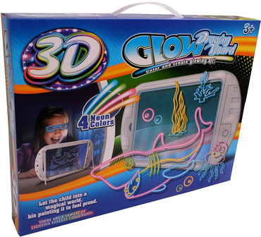 TABLICA 3D PODŚWIETLANA KOLOROWA LED SZABLONY ZESTAW