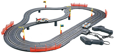 DUŻY TOR Samochodowy WYŚCIGOWY 300cm USB 2 AUTKA 1:43 ŚWIATŁA elektryczny