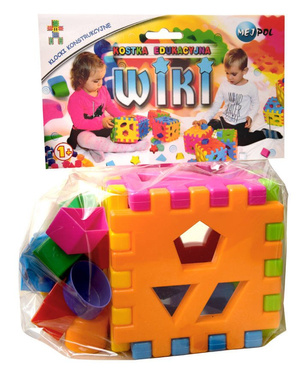 KOSTKA EDUKACYJNA WIKI KLOCKI WAFLE SORTER 24 el