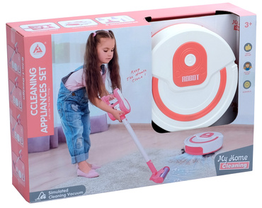ODKURZACZ PIONOWY + ROBOT SPRZĄTAJĄCY ZESTAW DLA DZIECI 2w1 światło dźwięk