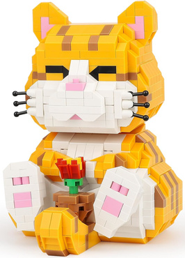 KLOCKI KOTEK RUDY zwierzątko domowe KOT 834 elementów