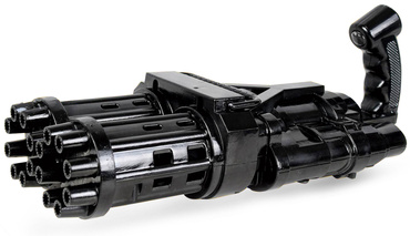 PISTOLET MASZYNA DO BANIEK MIOTACZ MINIGUN Bazooka ŚWIECĄCY 2 PŁYNY