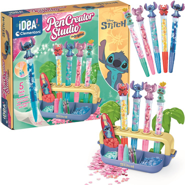 STUDIO FABRYKA DŁUGOPISÓW STITCH ZESTAW CREATOR PEN IDEA CLEMENTONI