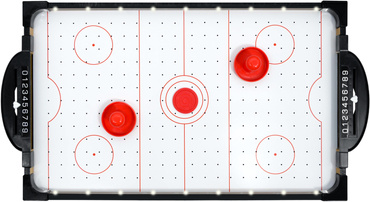 CYMBERGAJ STÓŁ DO GRY W CYMBERAJA DREWNIANY PODŚWIETLANY LED GRA AIR HOKEJ