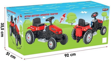 OGROMNY TRAKTOR DLA DZIECI NA AKUMULATOR 6V XL KLAKSON ZIELONY PILSAN