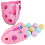 ZESTAW 12 PIŁEK DO KĄPIELI + ORGANIZER RÓŻOWY