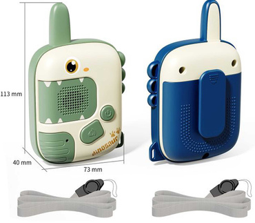 WALKIE TALKIE KRÓTKOFALÓWKI DINOZAUR DLA 2 OSÓB ZASIĘG 500m