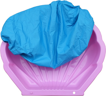 PIASKOWNICA Z PRZYKRYCIEM RÓŻOWA basenik MUSZELKA WIELKA XXL ZESTAW