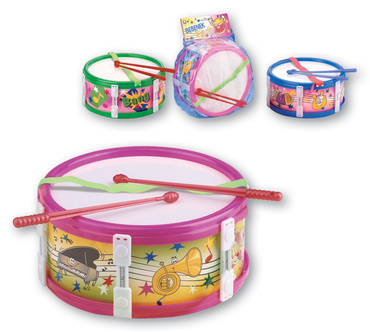 DUŻY BĘBENEK DLA DZIECI + PAŁECZKI 23cm KOLORY