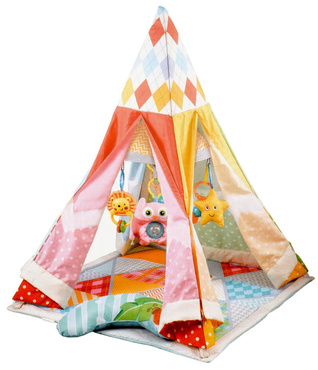 NAMIOT TIPI DOMEK MATA EDUKACYJNA ZABAWKI PODUSZKA