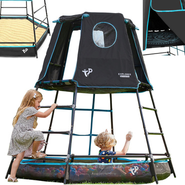 PLAC ZABAW OGRODOWY 3w1 DOMEK WIEŻA WSPINACZKOWA SUCHY BASEN PIASKOWNICA TP Toys