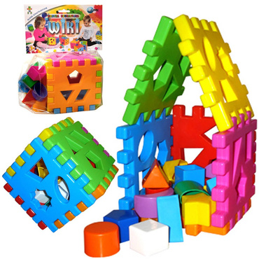 KOSTKA EDUKACYJNA WIKI KLOCKI WAFLE SORTER 24 el