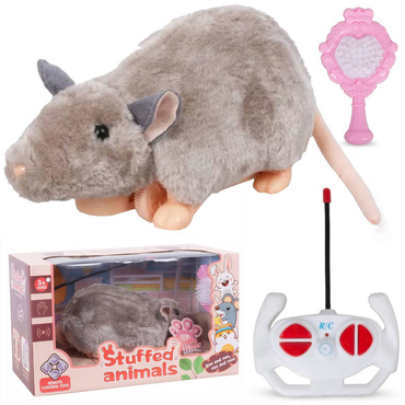 DUŻA MYSZ ZDALNIE STEROWANA na pilota PLUSZOWA INTERAKTYWNA Myszka 30cm + SZCZOTKA DO PIELĘGNACJI