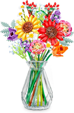 KLOCKI konstrukcyjne KWIATY ZESTAW BUKIET KWIATÓW 976 el. kwiatki